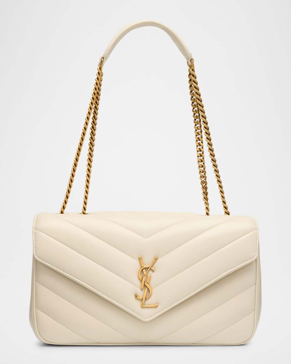 Loulou Medium YSL Chain Shoulder Bag in Quilted Leather